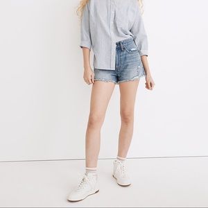 NWT Madewell Relaxed Denim Shorts in Renfield Wash Size 25